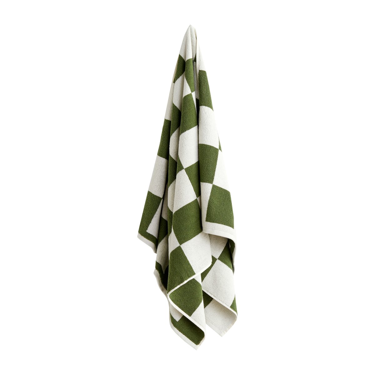 HAY Check kylpypyyhe 70x136 cm Matcha | Skandinaavinen Sisustus | Kylpypyyhkeet | Ruskea