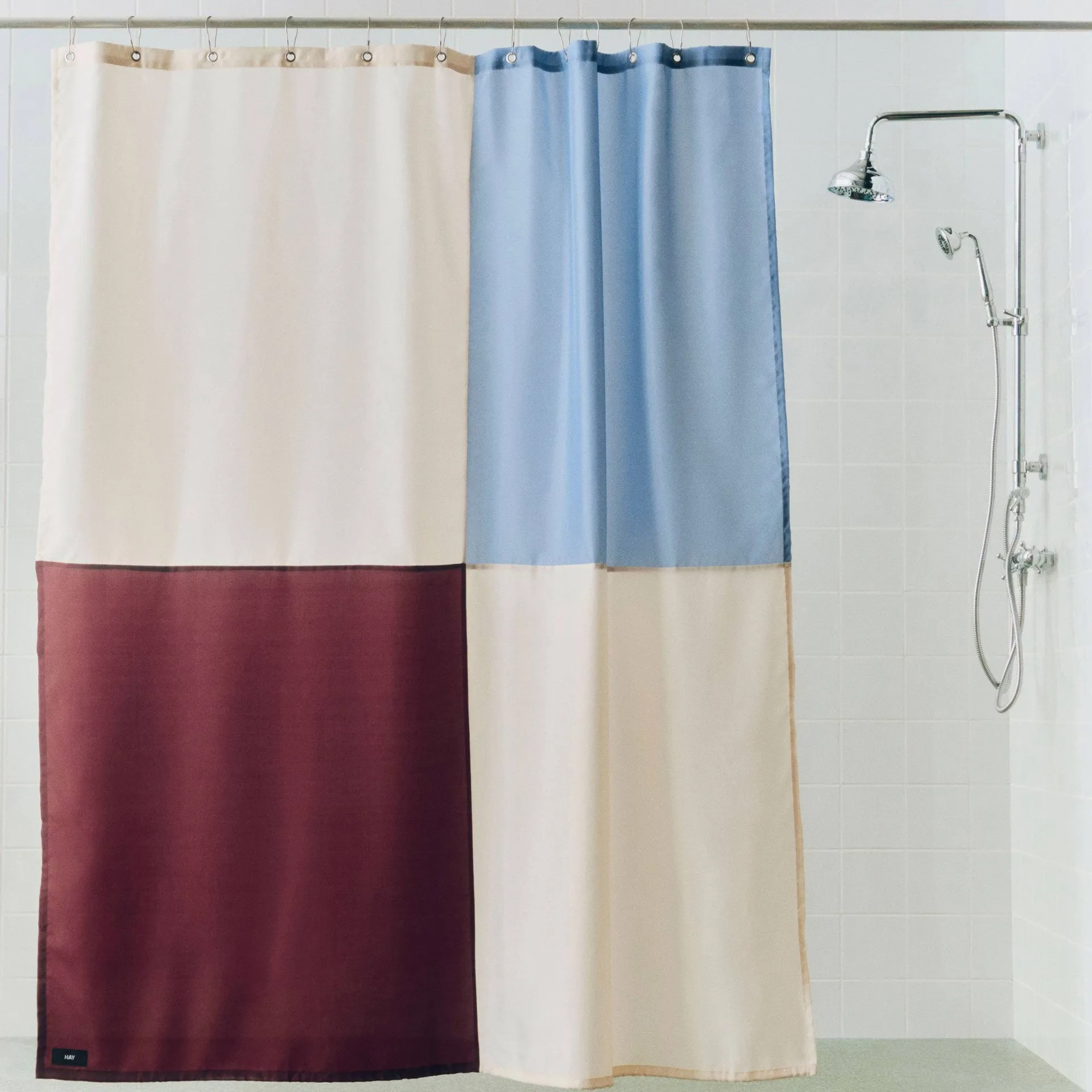 Check suihkuverho 180x200 cm, Burgundy HAY