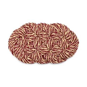 Coco ovimatto 40x80 cm - Swirl bordeaux-off white - HAY