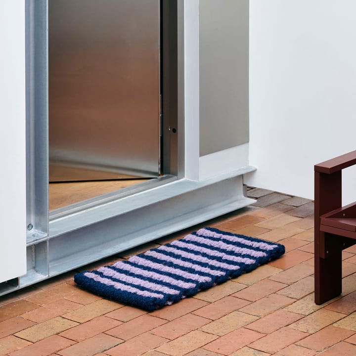 Coco Stripe Wide kynnysmatto, Lavender-navy HAY