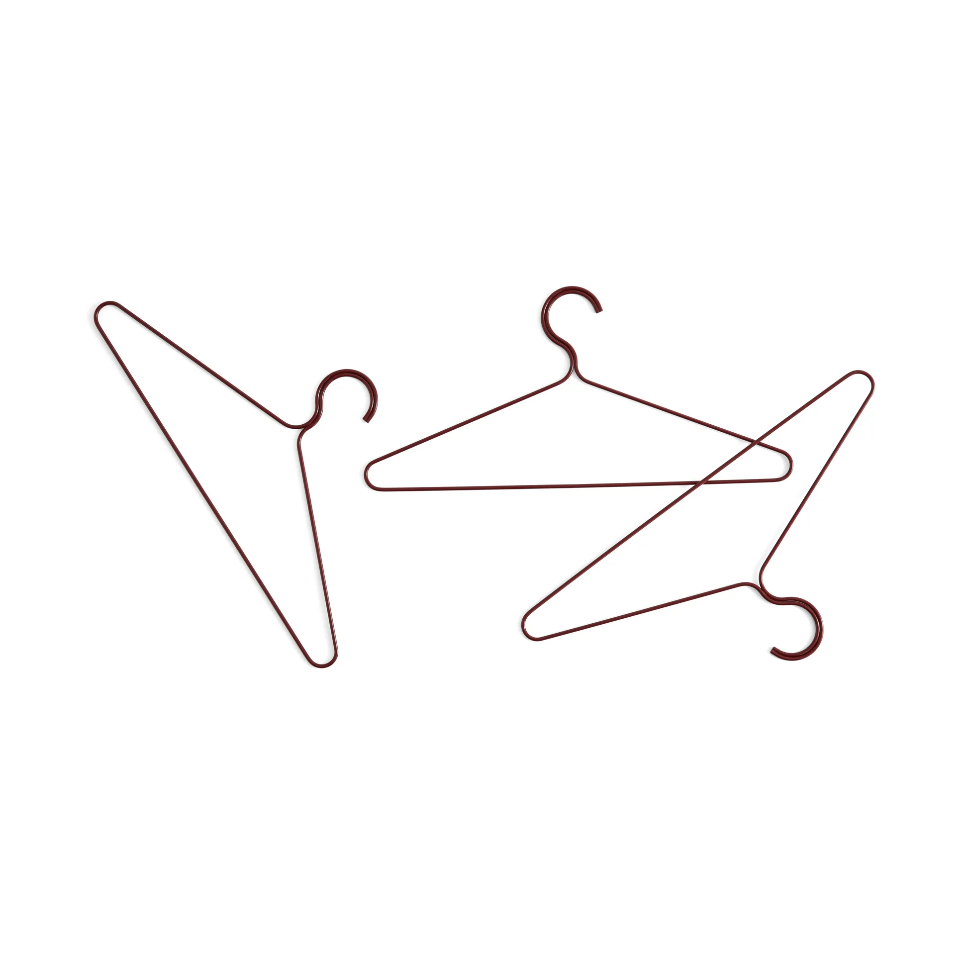 Colour vaateripustin 3-pakkaus, Maroon red HAY