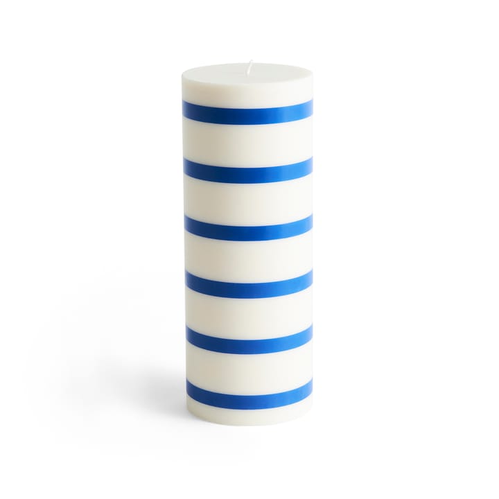 Column Candle -pöytäkynttilä large 25 cm - Off white-blue - HAY