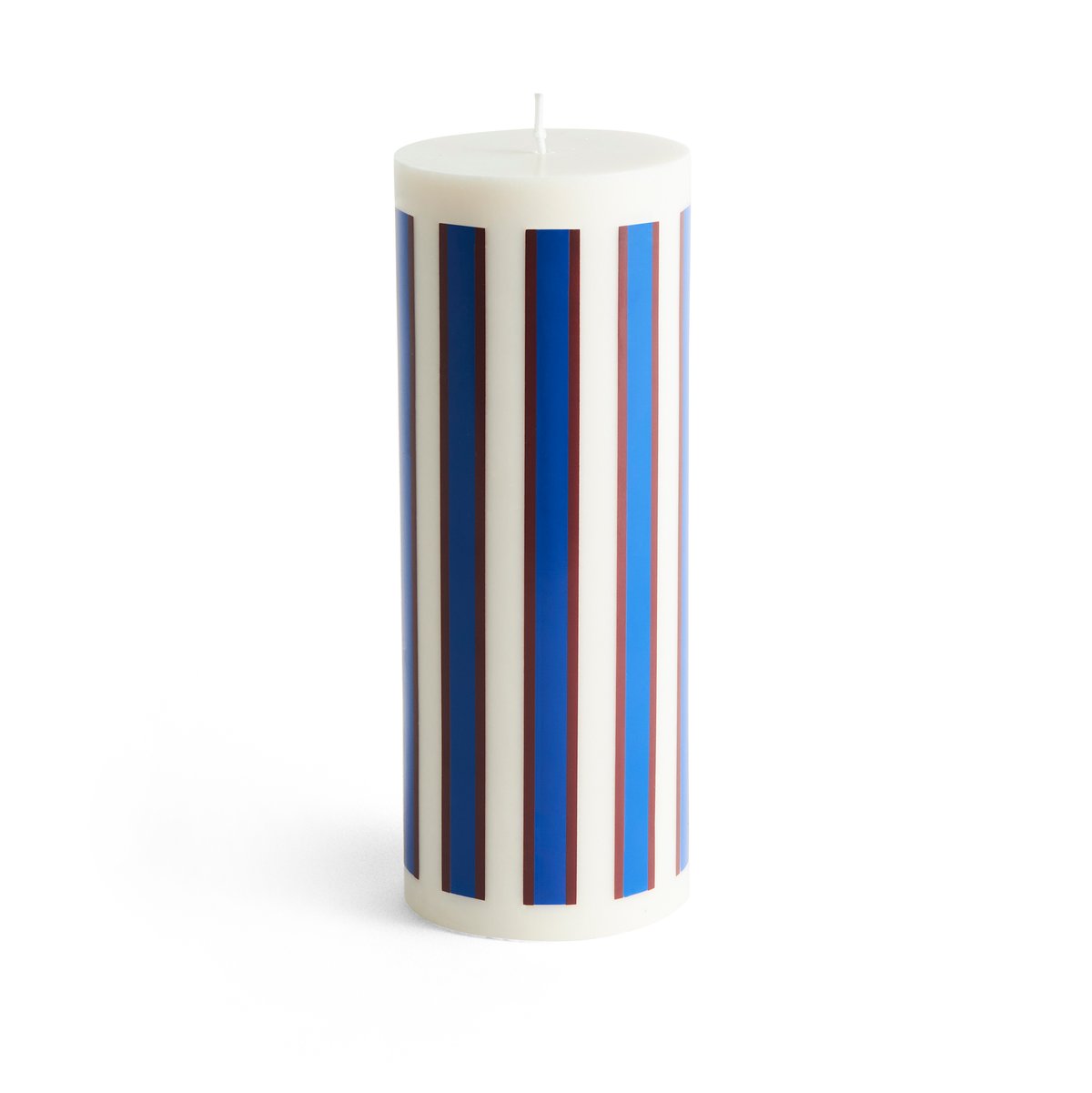 HAY Column Candle -pöytäkynttilä large 25 cm Off white-brown-blue