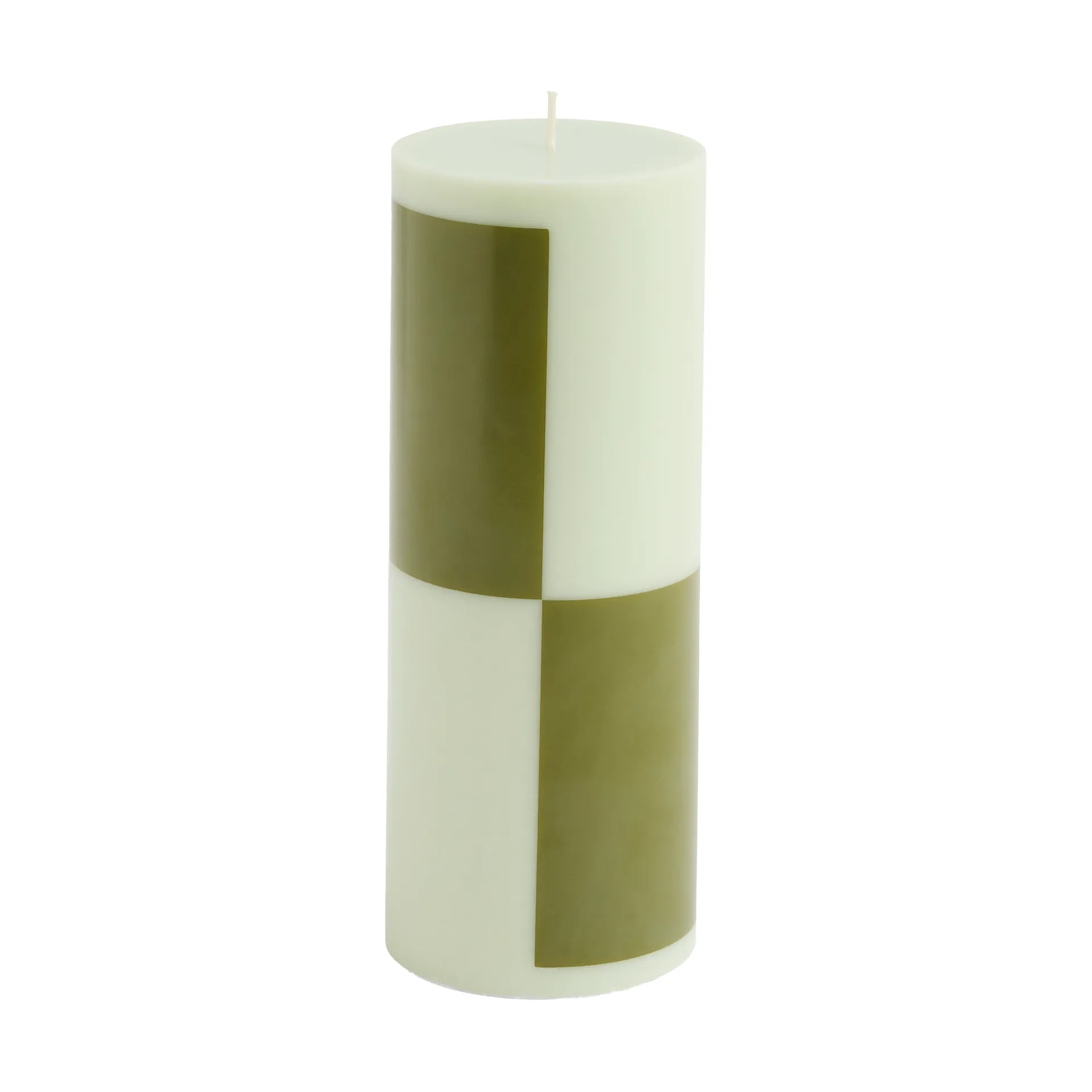 Column Candle pöytäkynttilä medium 20 cm, Light green-army green HAY
