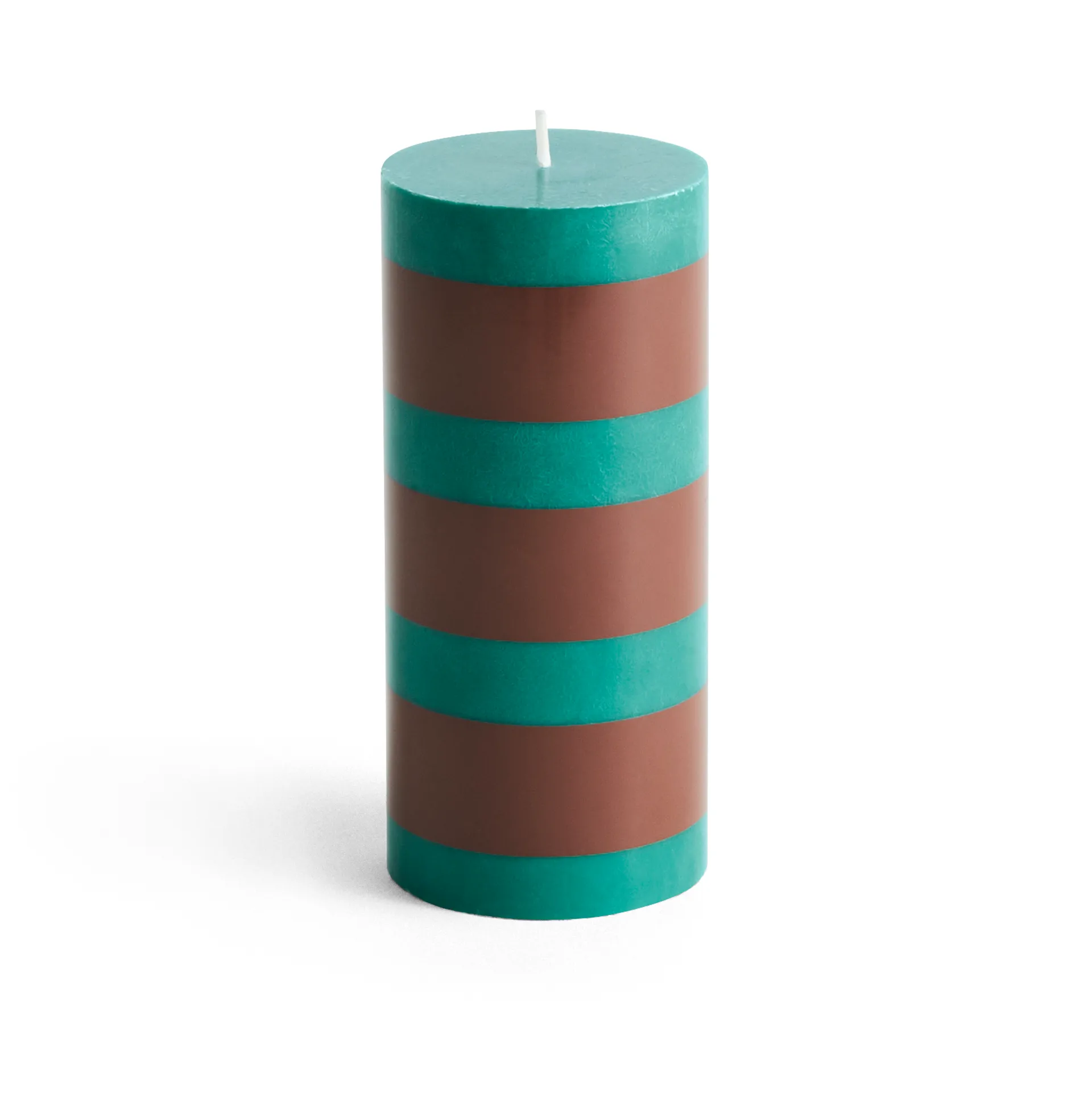 Column Candle pöytäkynttilä small 15 cm, Green-brown HAY