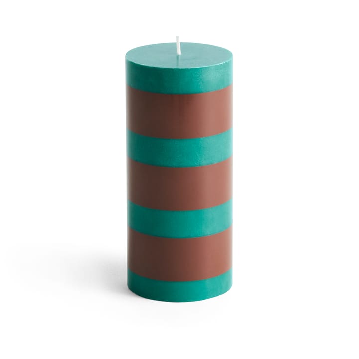 Column Candle -pöytäkynttilä small 15 cm - Green-brown - HAY