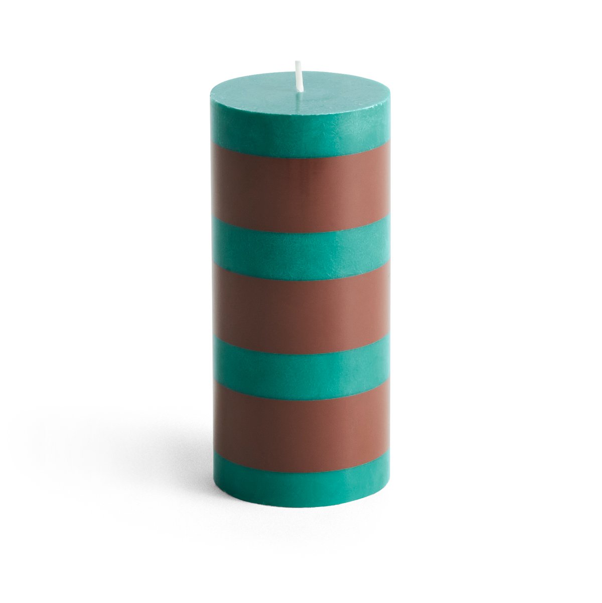 HAY Column Candle -pöytäkynttilä small 15 cm Green-brown