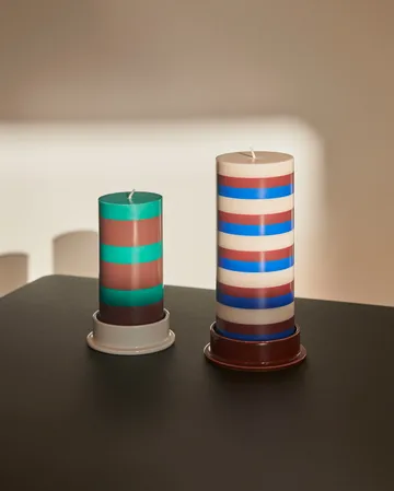 Column Candle pöytäkynttilä small 15 cm - Green-brown - HAY