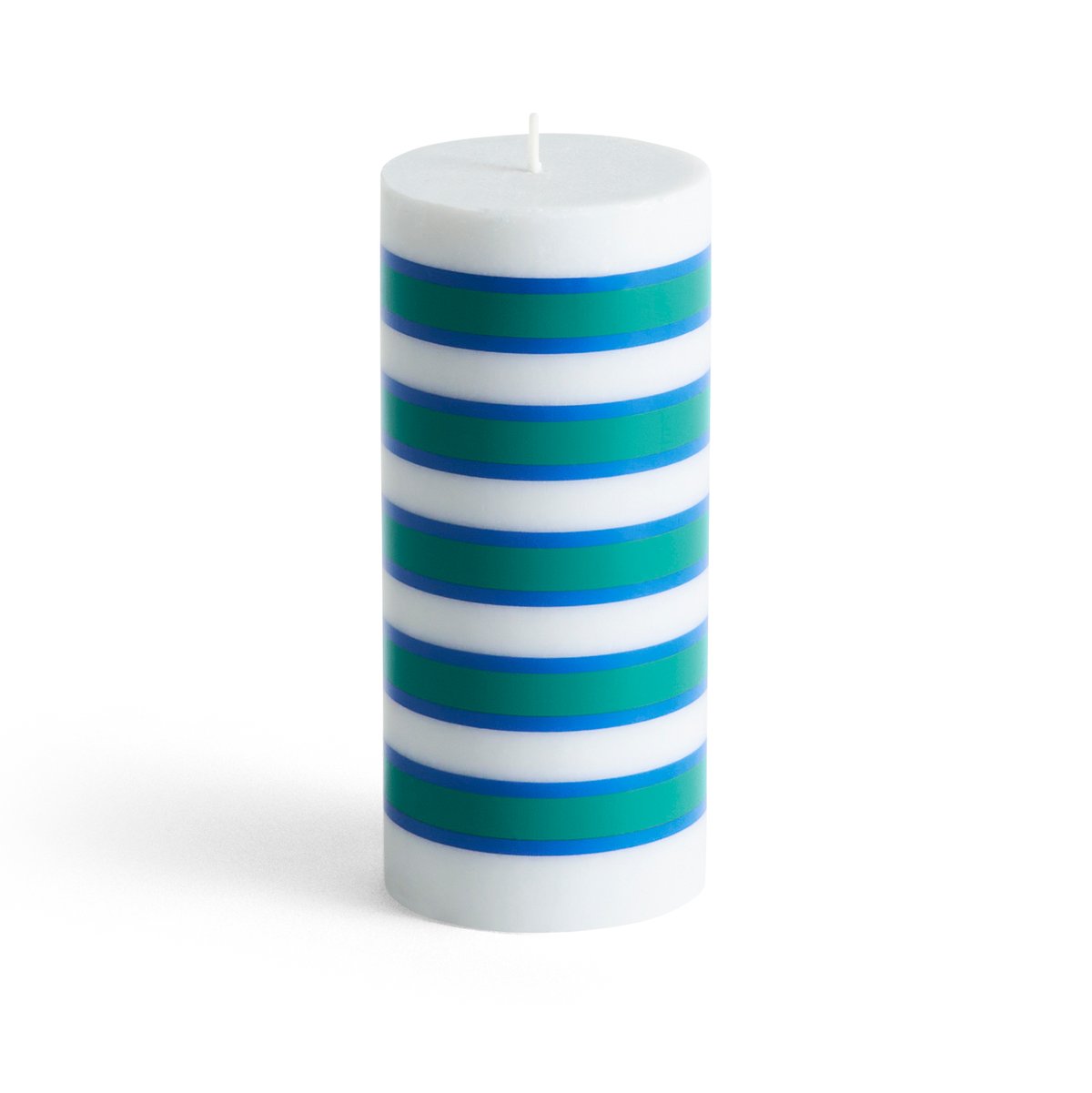 HAY Column Candle -pöytäkynttilä small 15 cm Light grey-blue-green