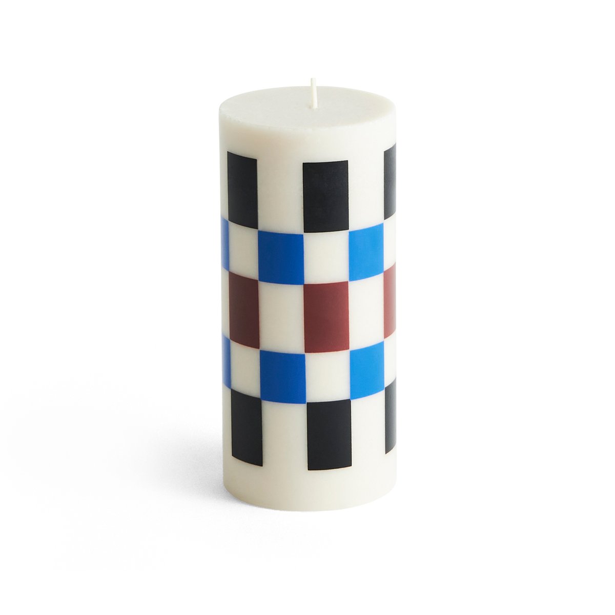 HAY Column Candle -pöytäkynttilä small 15 cm Off white-brown-black-blue
