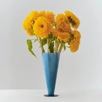 Conical maljakko - Petrol blue-dark blue, large - HAY