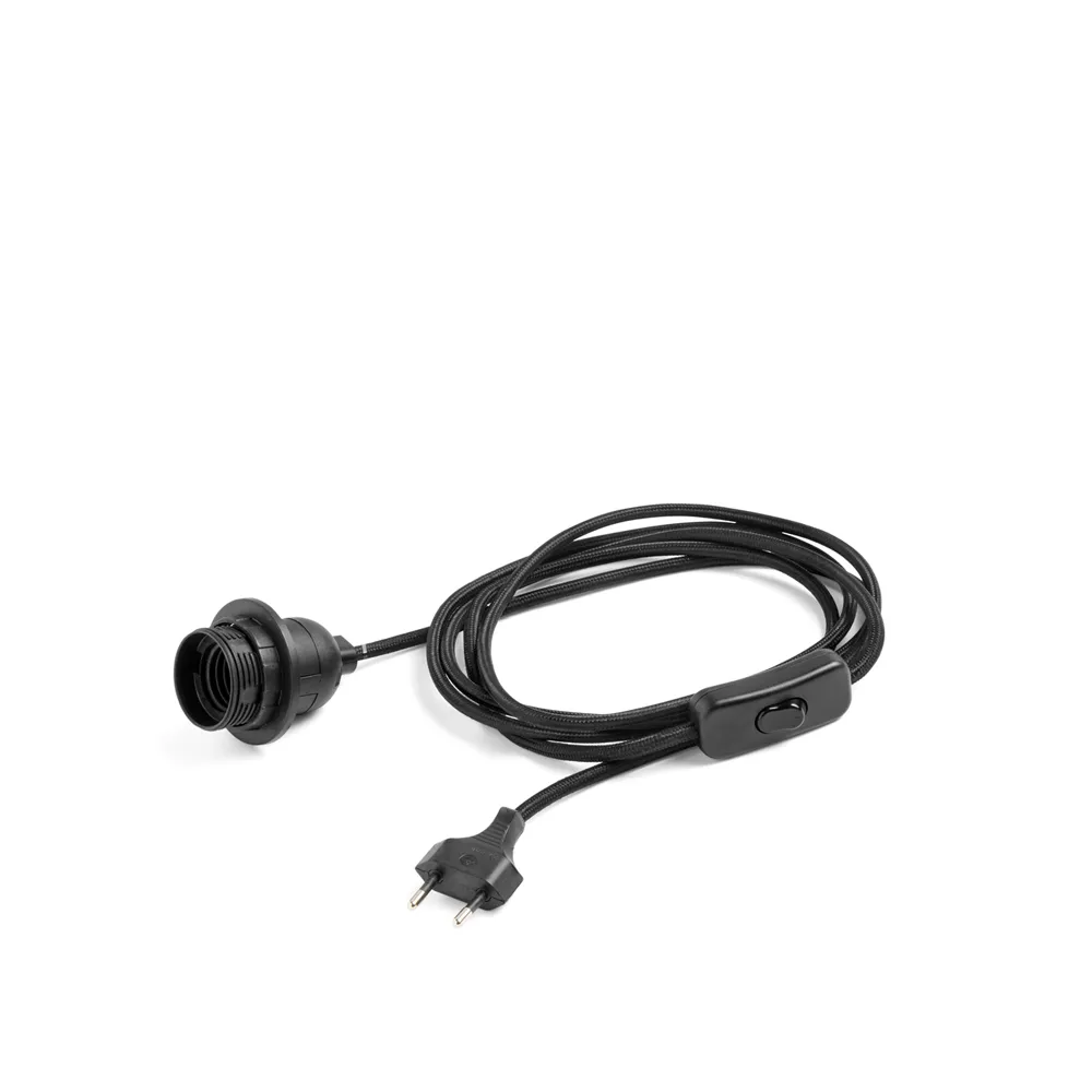 Cord Set Table -kaapelisarja, Soft black HAY