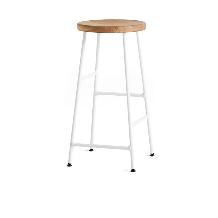 Cornet pyöreä baarijakkara 65 cm - Oiled oak-cream white - HAY