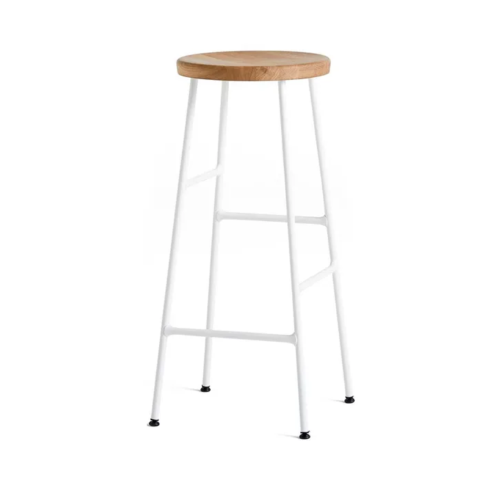Cornet pyöreä baarijakkara 75 cm - Oiled oak-cream white - HAY