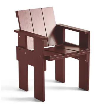Crate Dining Chair käsinojallinen tuoli - Iron red - HAY
