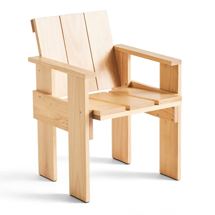 Crate Dining Chair käsinojallinen tuoli - Water-based lacquered pinewood - HAY