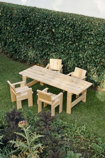 Crate Dining Chair käsinojallinen tuoli - Water-based lacquered pinewood - HAY