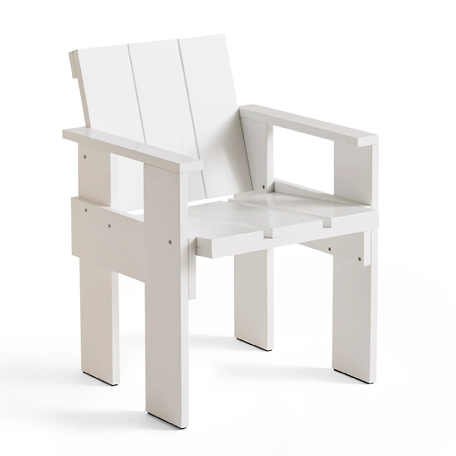 HAY Crate Dining Chair käsinojallinen tuoli White