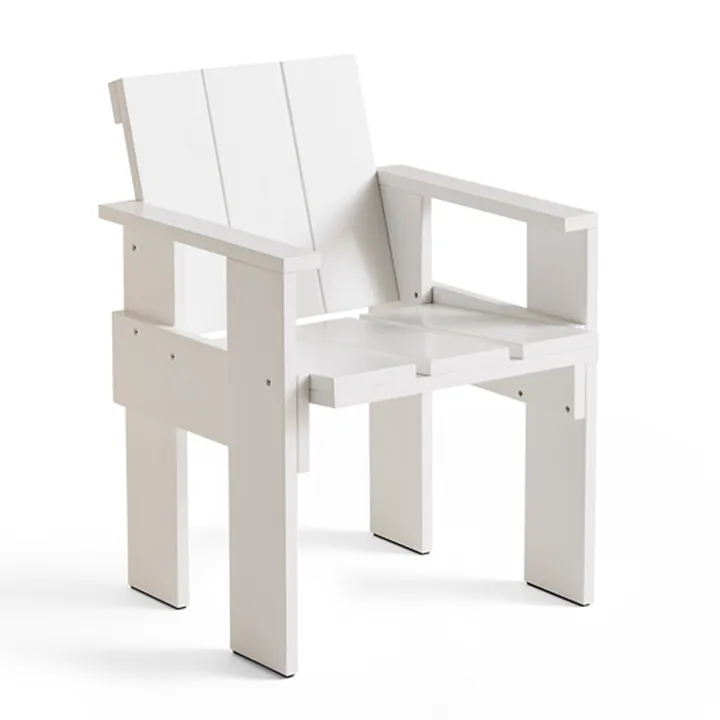 Crate Dining Chair käsinojallinen tuoli - White - HAY