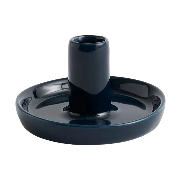 Disc kynttilänjalka - Midnight blue, Ø7×4 cm - HAY