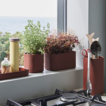 Facade maljakko 22 cm - Dark terracotta - HAY