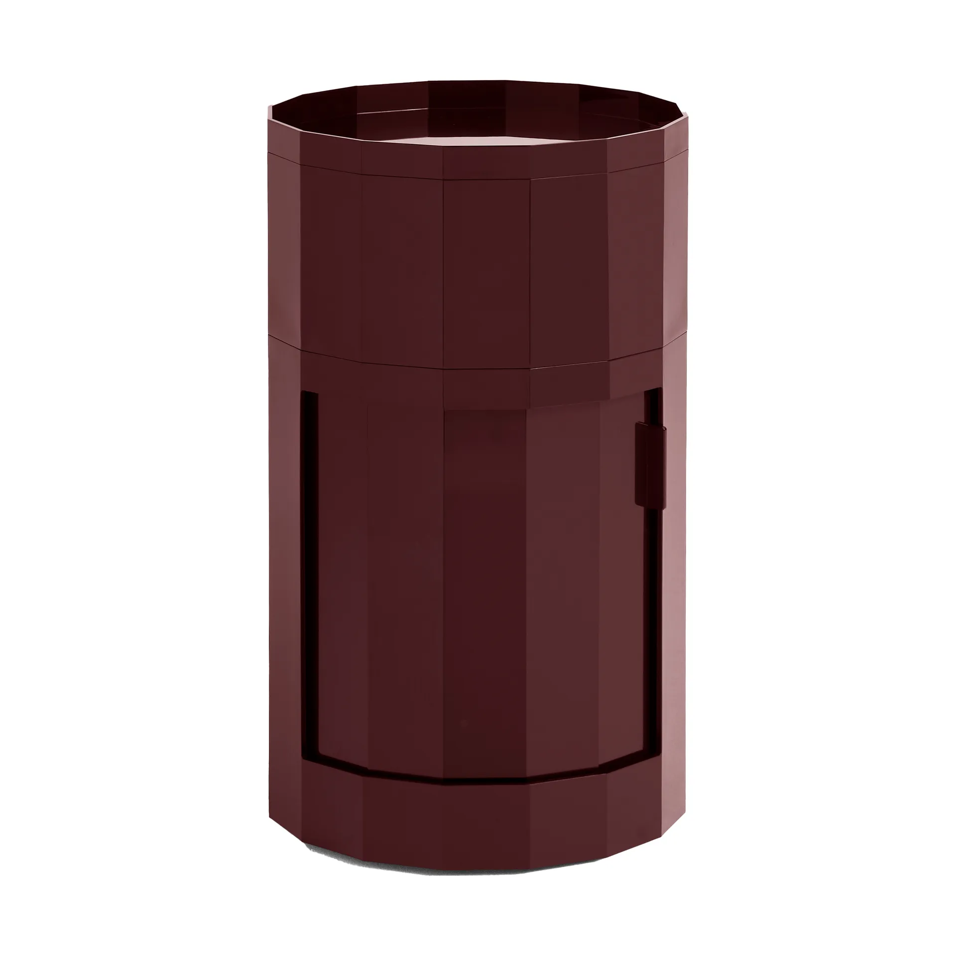 Facet Cabinet high sivupöytä jalat/pyörät 66 cm, Burgundy HAY