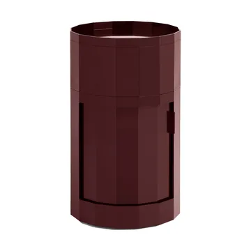 Facet Cabinet high sivupöytä jalat/pyörät 66 cm - Burgundy - HAY