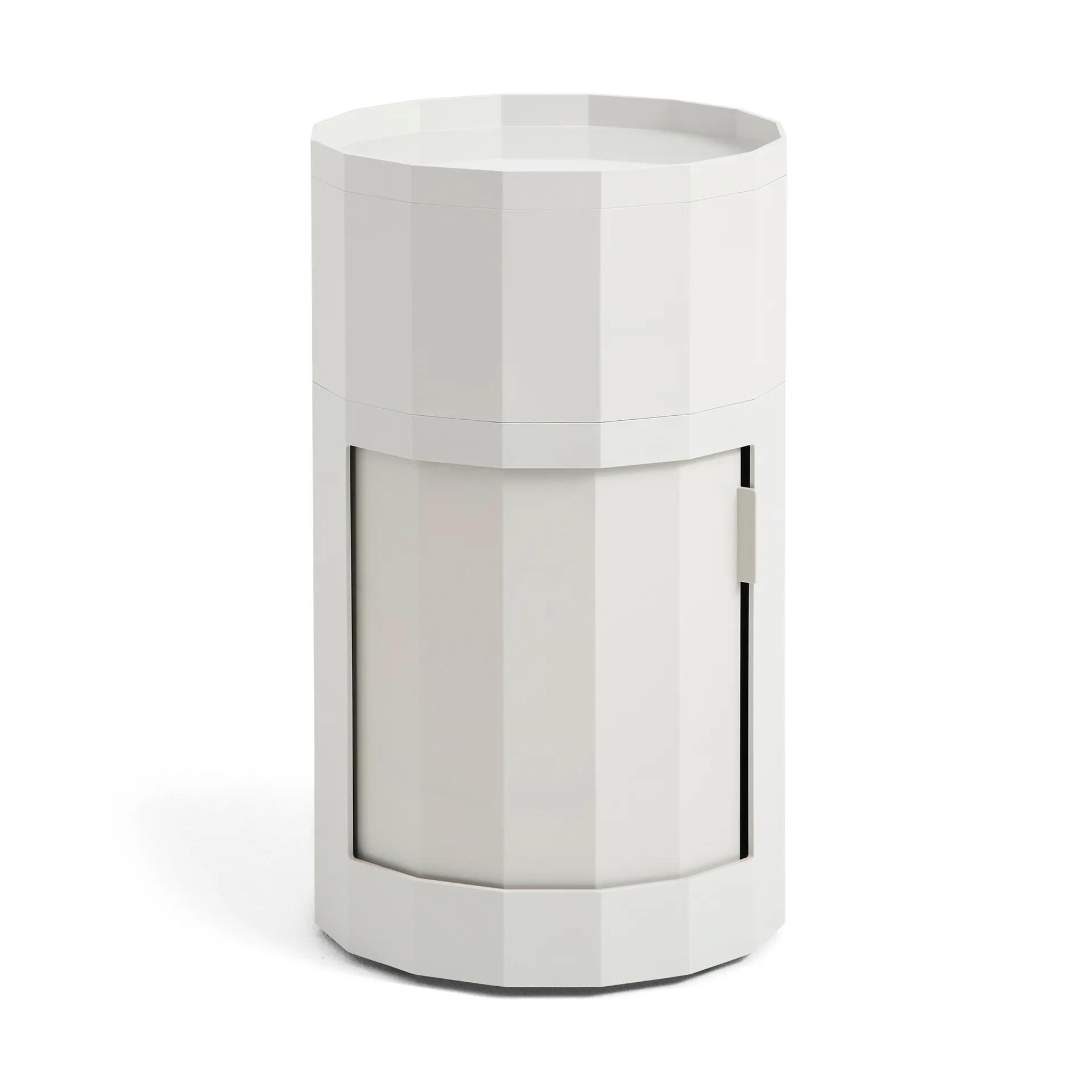 Facet Cabinet high sivupöytä jalat/pyörät 66 cm, Misty grey HAY