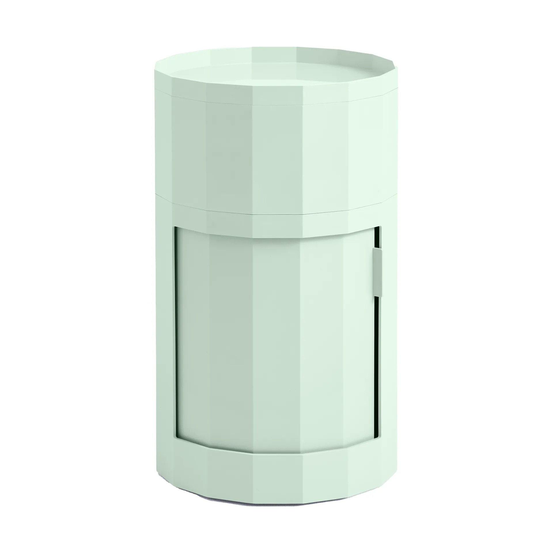 Facet Cabinet high sivupöytä jalat/pyörät 66 cm, Soft mint HAY