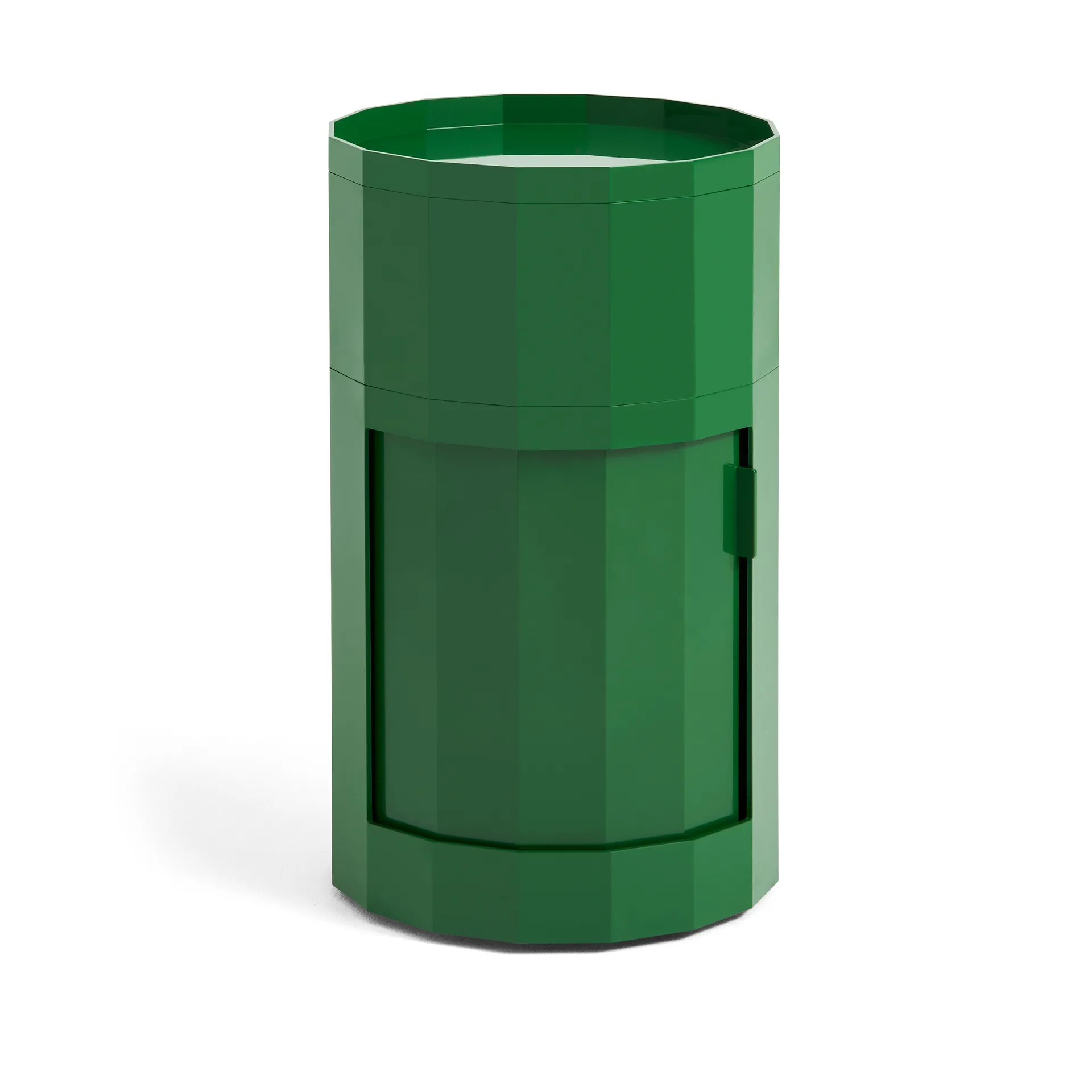 Facet Cabinet high sivupöytä jalat/pyörät 66 cm, Spinach green HAY