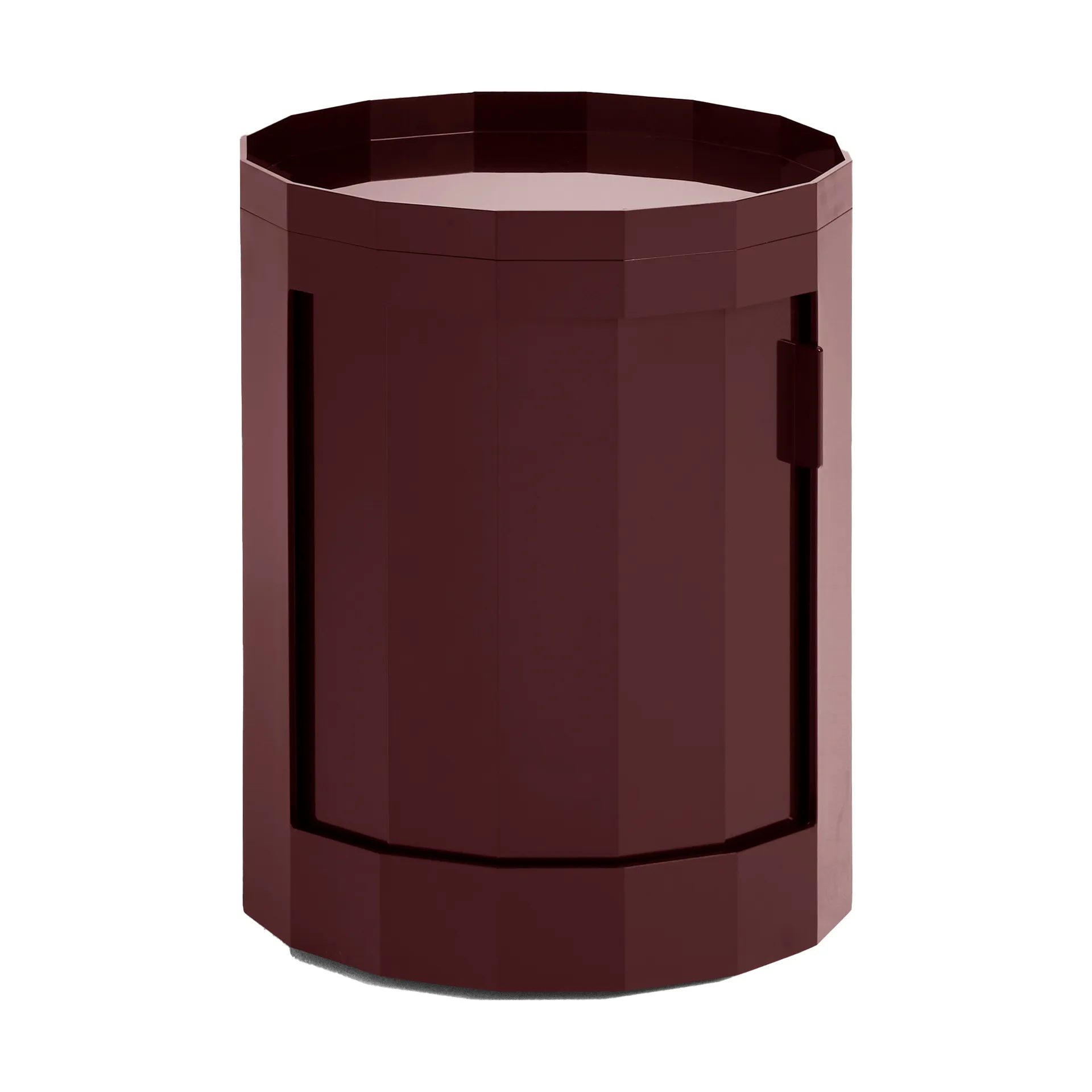 Facet Cabinet low sivupöytä jalat/pyörät 49 cm, Burgundy HAY