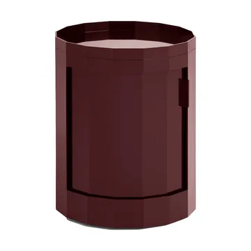 Facet Cabinet low sivupöytä jalat/pyörät 49 cm - Burgundy - HAY