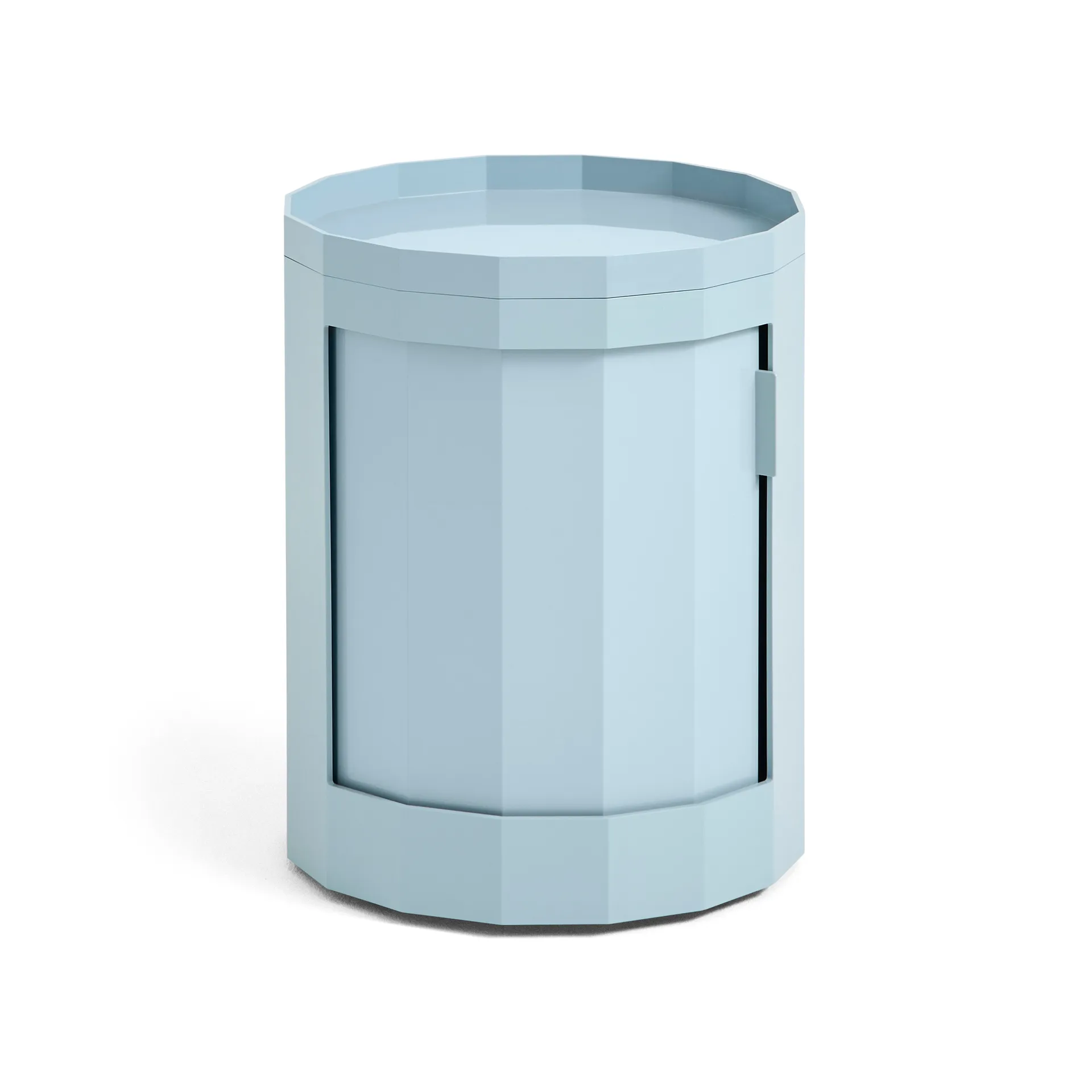 Facet Cabinet low sivupöytä jalat/pyörät 49 cm, Misty blue HAY