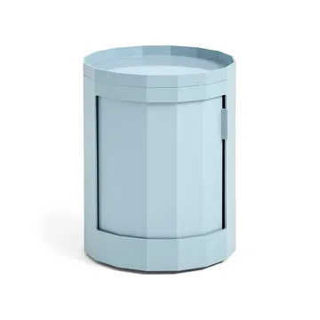 Facet Cabinet low sivupöytä jalat/pyörät 49 cm - Misty blue - HAY