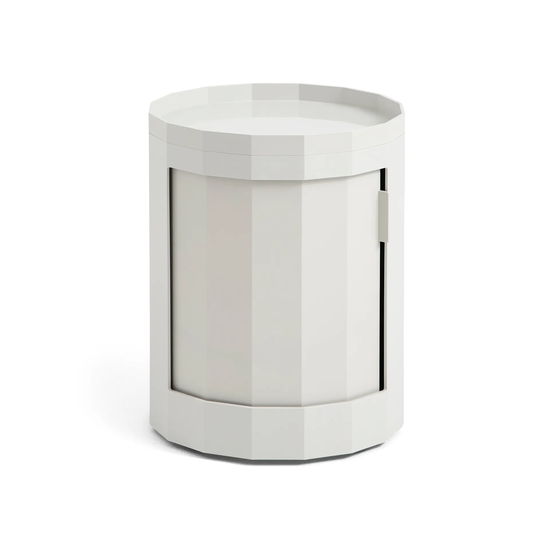 Facet Cabinet low sivupöytä jalat/pyörät 49 cm, Misty grey HAY