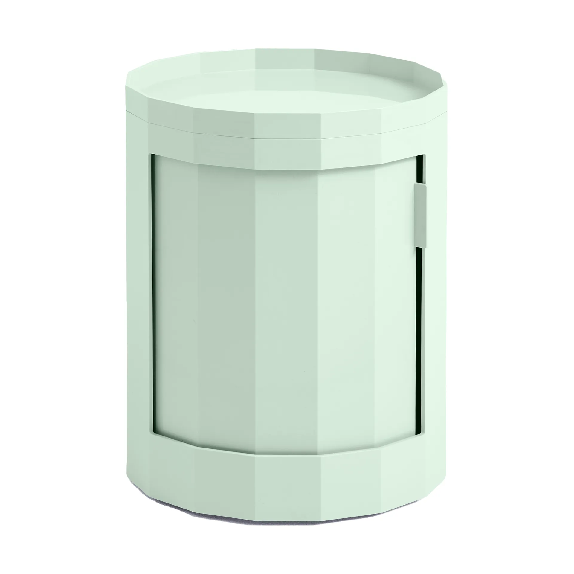 Facet Cabinet low sivupöytä jalat/pyörät 49 cm, Soft mint HAY