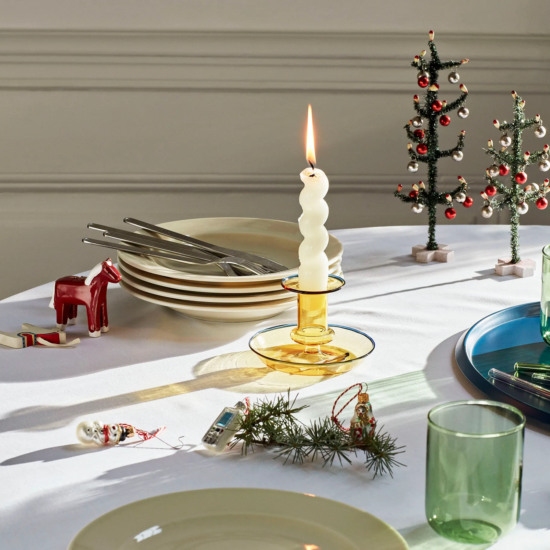 Flare kynttilänjalka, Yellow HAY