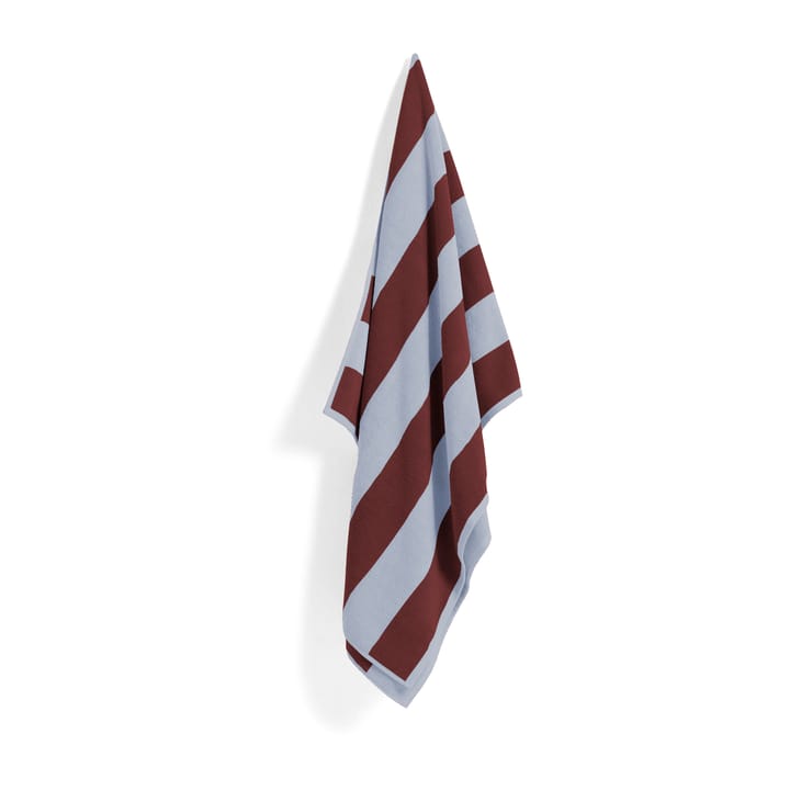 Frotté Stripe kylpypyyhe 100x150 cm, Bordeaux-Sky blue HAY