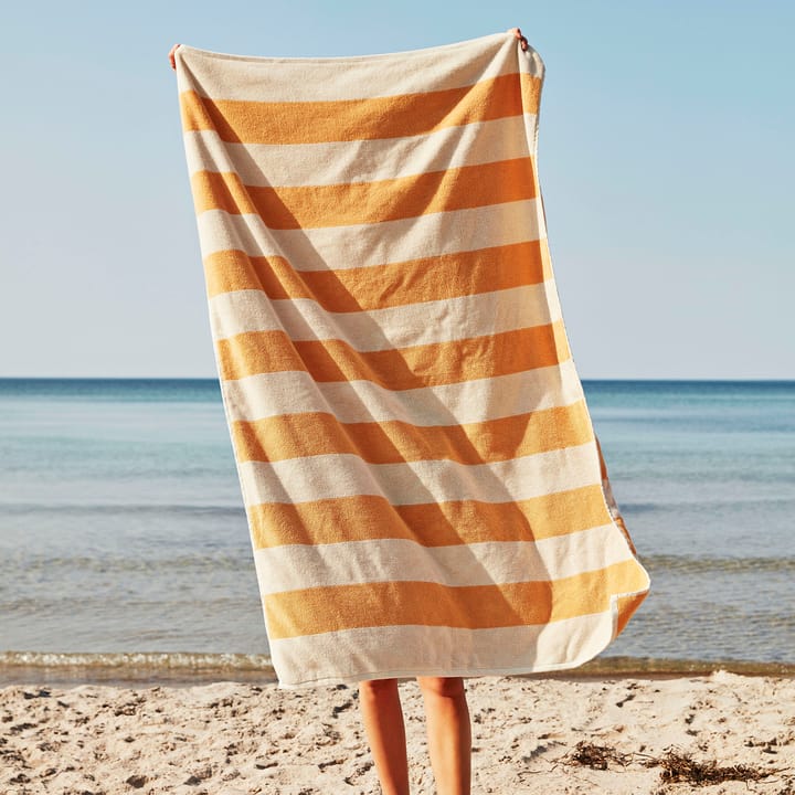Frotté Stripe -kylpypyyhe 100x150 cm, Warm yellow HAY