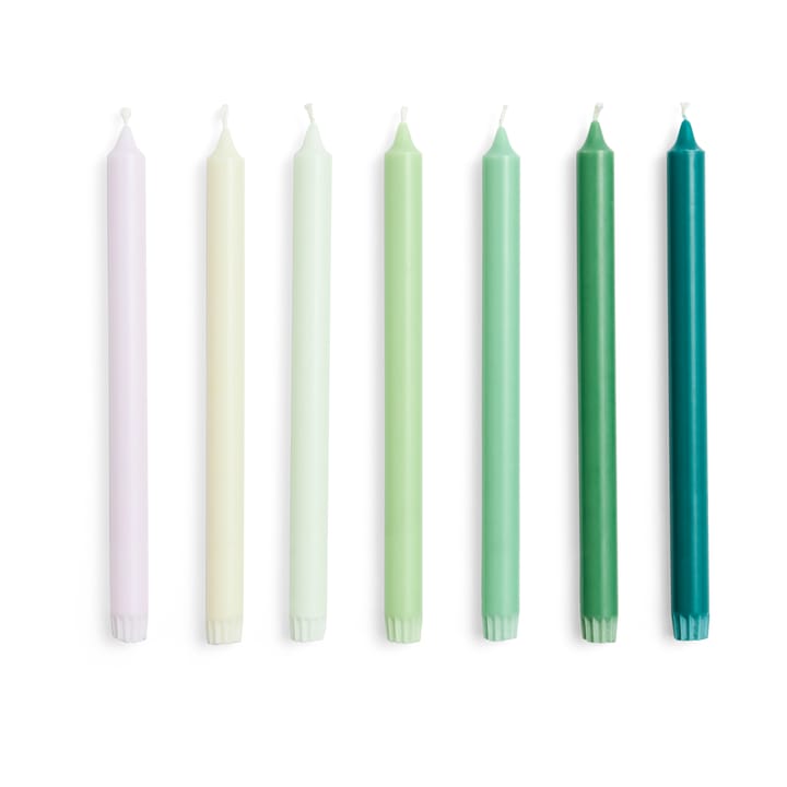 Gradient Candle -kynttilä 7-pakkaus - Greens - HAY