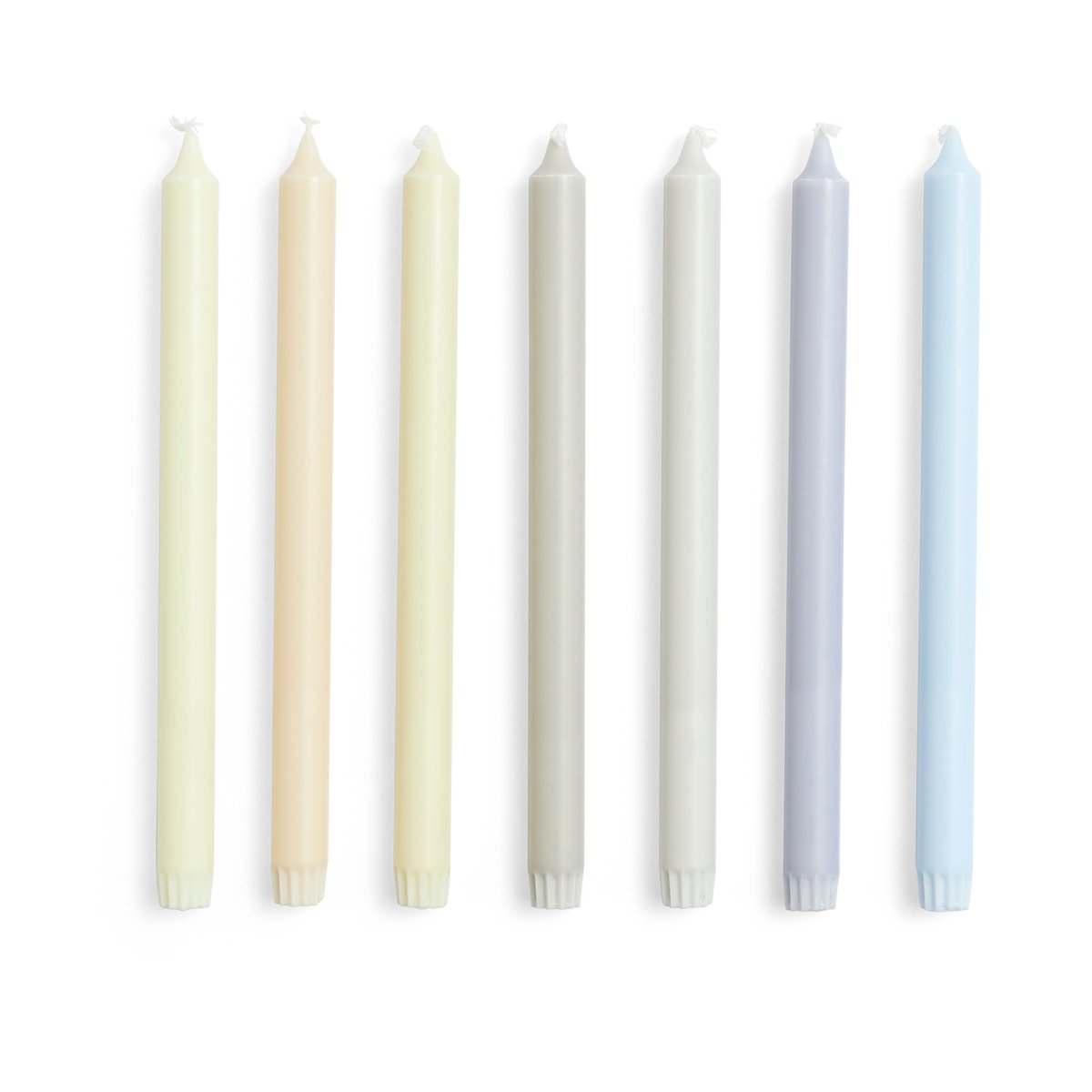 HAY Gradient Candle -kynttilä 7-pakkaus Neutrals | Skandinaavinen Sisustus | Kynttilät | Valkoinen