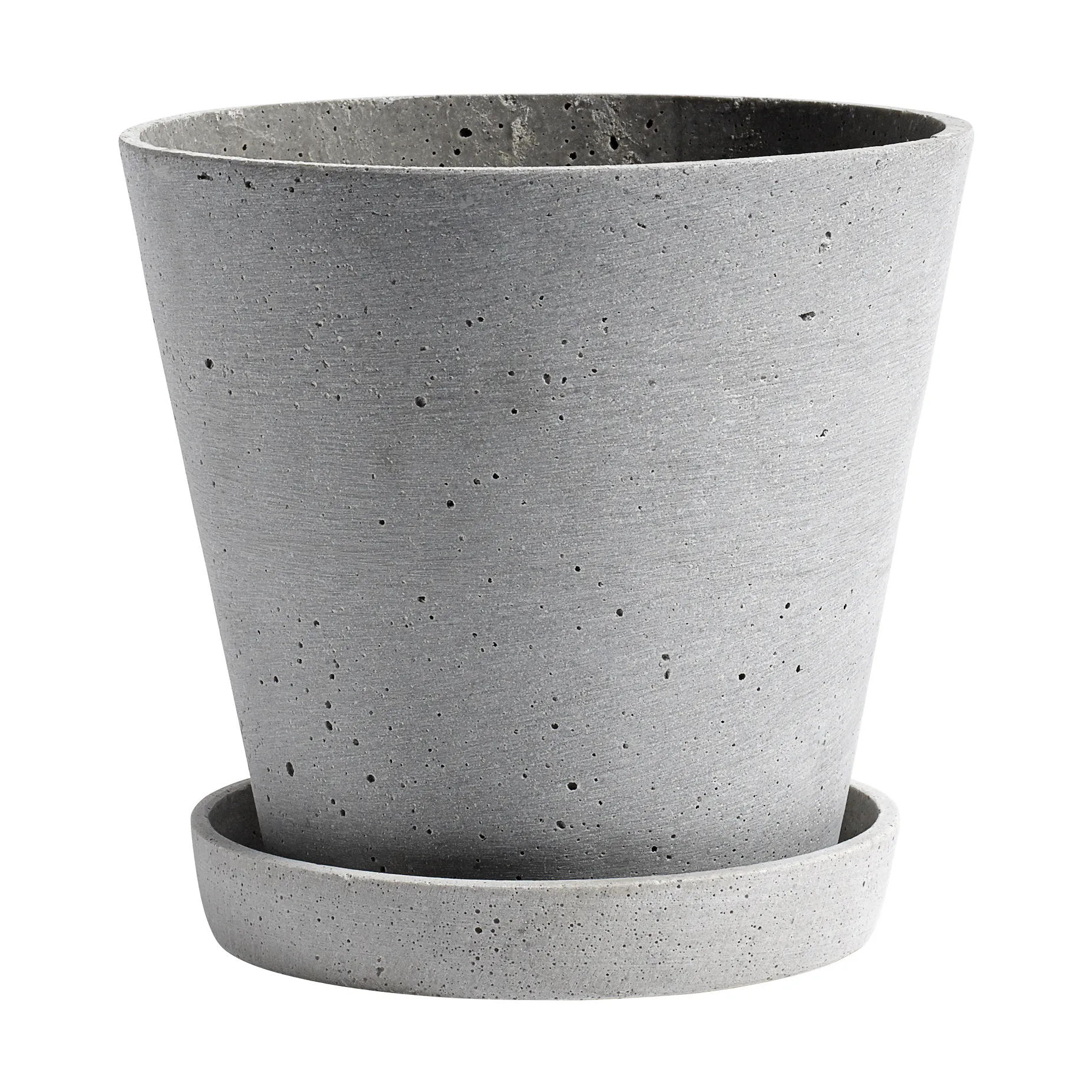HAY Flowerpot with saucer -ruukku L Ø17.5 cm, Harmaa HAY