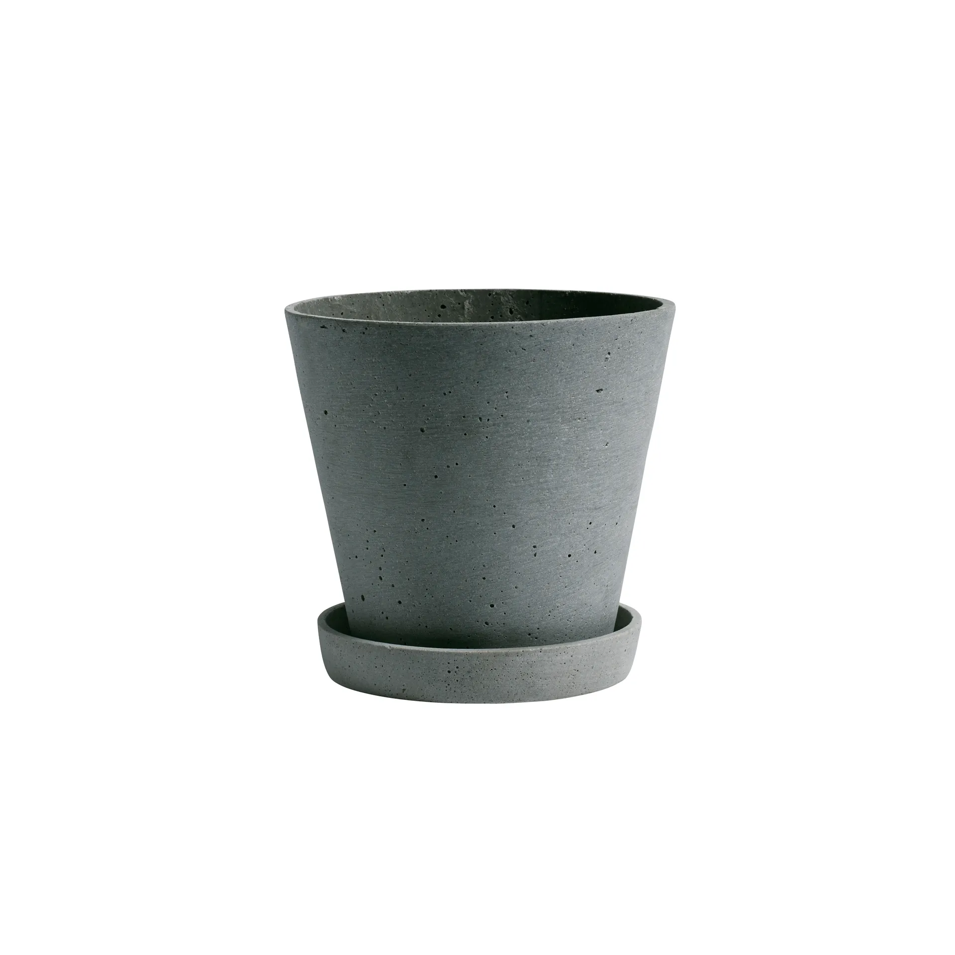 HAY Flowerpot with saucer -ruukku L Ø17.5 cm, Vihreä HAY