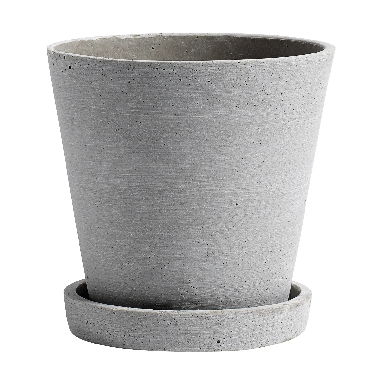 HAY Flowerpot with saucer -ruukku M Ø14 cm, Harmaa HAY