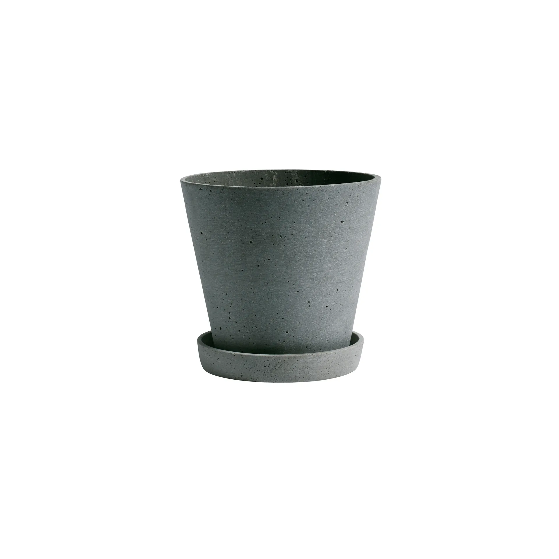 HAY Flowerpot with saucer -ruukku M Ø14 cm, Vihreä HAY
