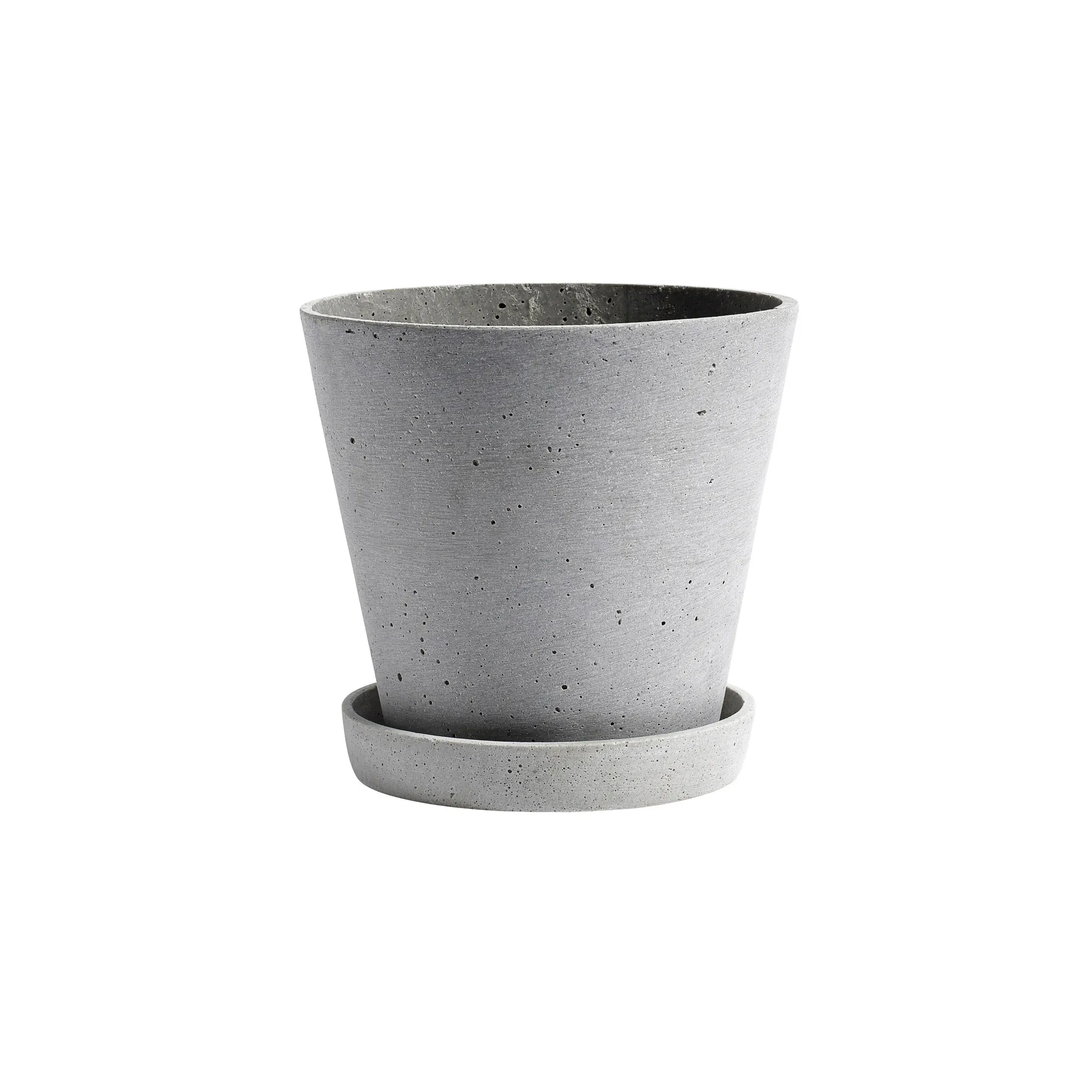 HAY Flowerpot with saucer -ruukku XL Ø21.5 cm, Harmaa HAY