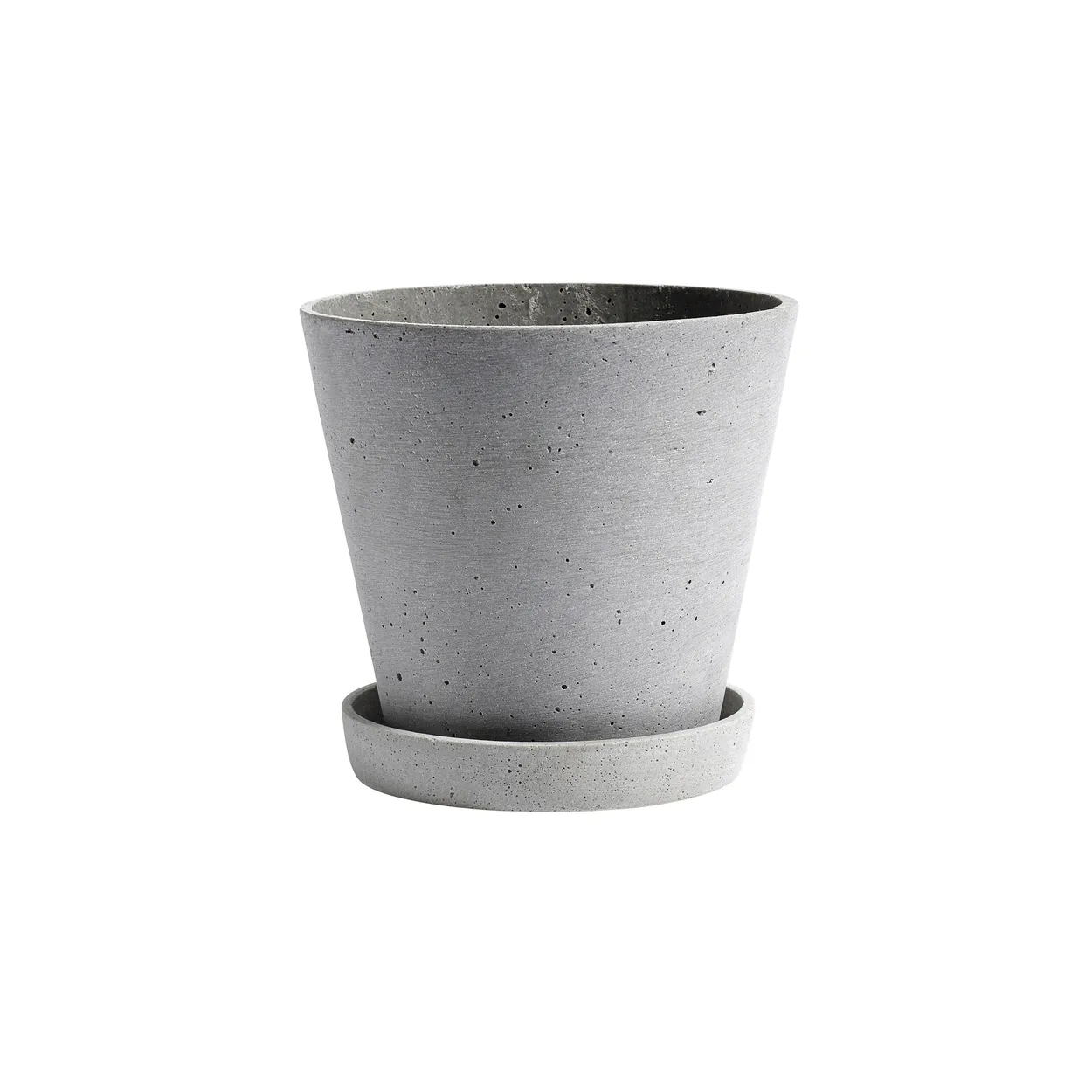 HAY HAY Flowerpot with saucer -ruukku XL Ø21.5 cm Harmaa
