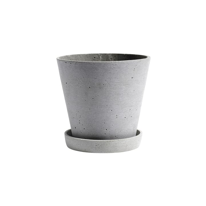 HAY Flowerpot with saucer -ruukku XL Ø21.5 cm - Harmaa - HAY