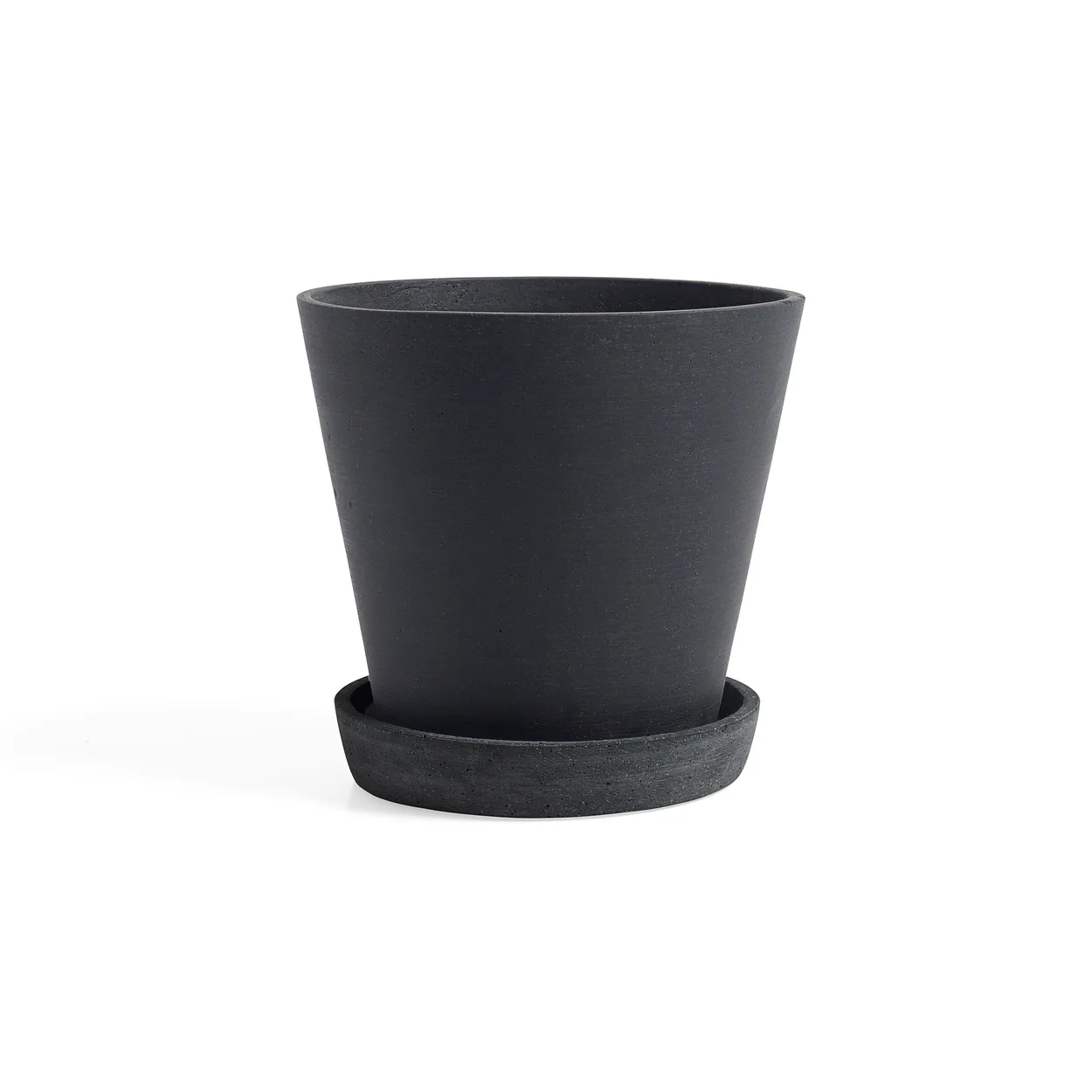 HAY HAY Flowerpot with saucer -ruukku XL Ø21.5 cm Musta