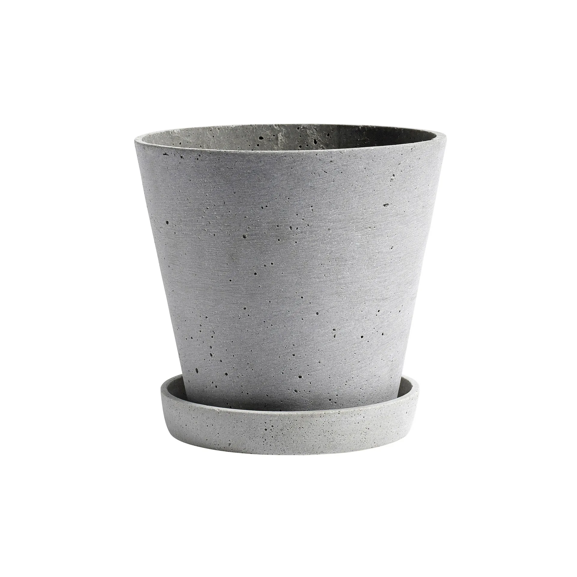 HAY Flowerpot with saucer -ruukku XXL Ø26 cm, Harmaa HAY